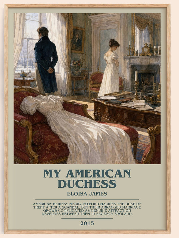My American Duchess bookish book poster by Eloisa James – framed literary art print