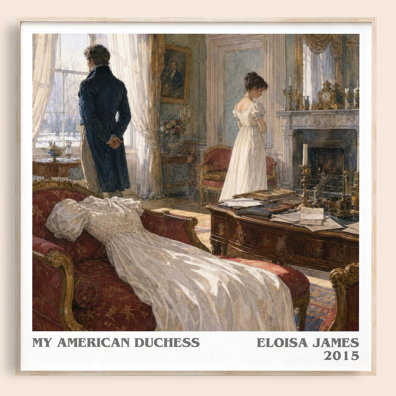My American Duchess literary book poster by Eloisa James – framed literary art print