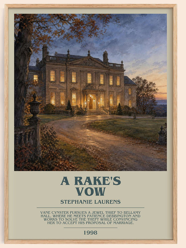 A Rake's Vow bookish book poster by Stephanie Laurens – framed literary art print