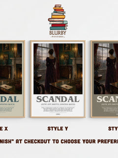 Scandal bookish print in frame leaning in hallway – romance wall art