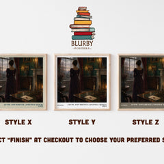 Scandal literary print in frame leaning in hallway – romance wall art