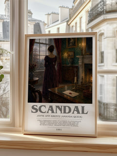Scandal bookish poster colour and style options – Jayne Ann Krentz (Amanda Quick) book art