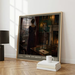 Scandal literary print framed by window – literary home decor