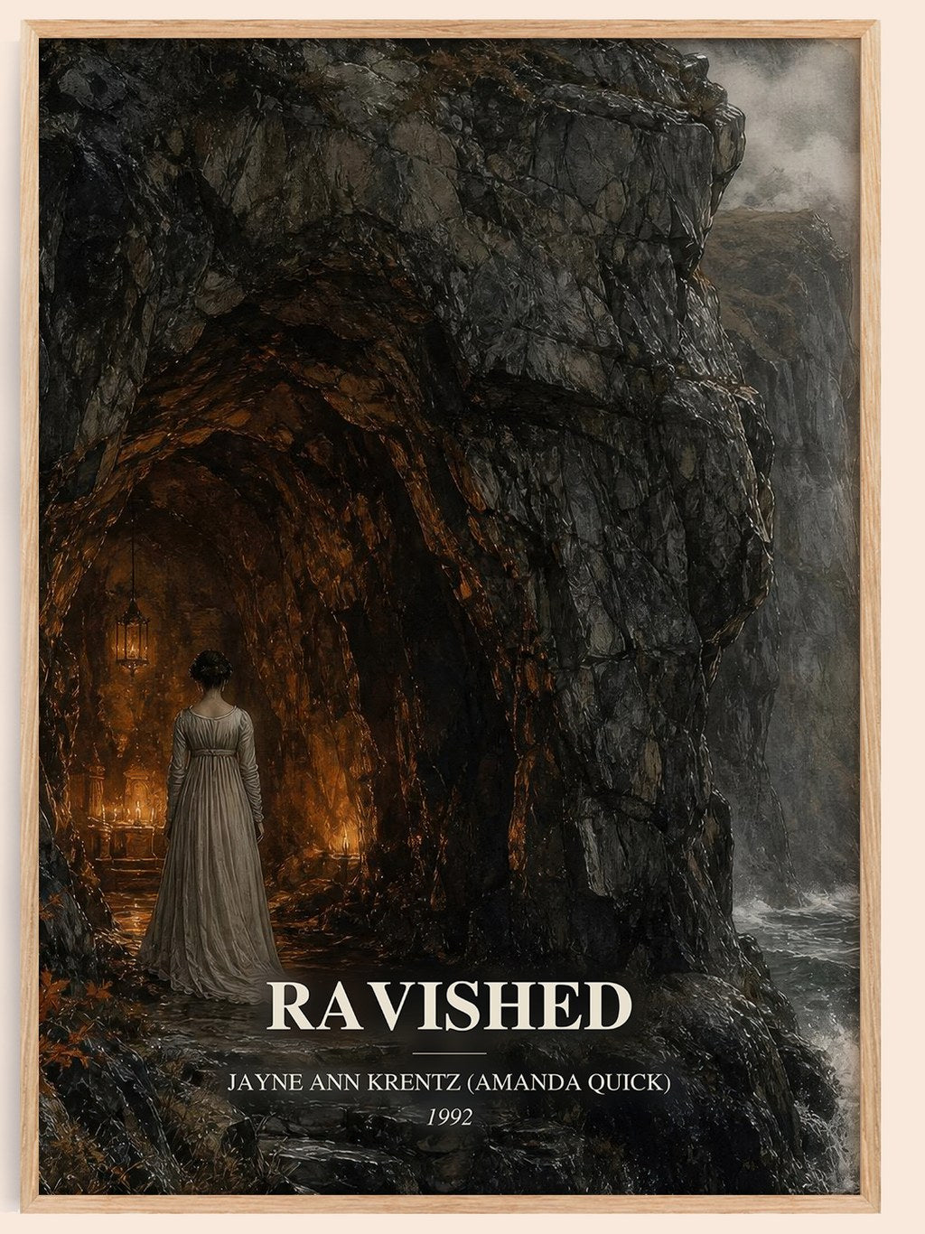 Ravished watercolour book poster by Jayne Ann Krentz (Amanda Quick) – framed literary art print