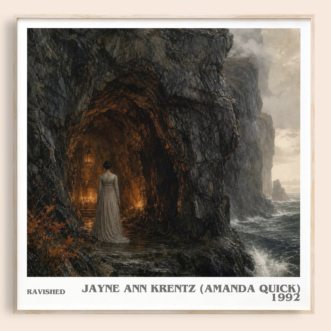 Ravished literary book poster by Jayne Ann Krentz (Amanda Quick) – framed literary art print