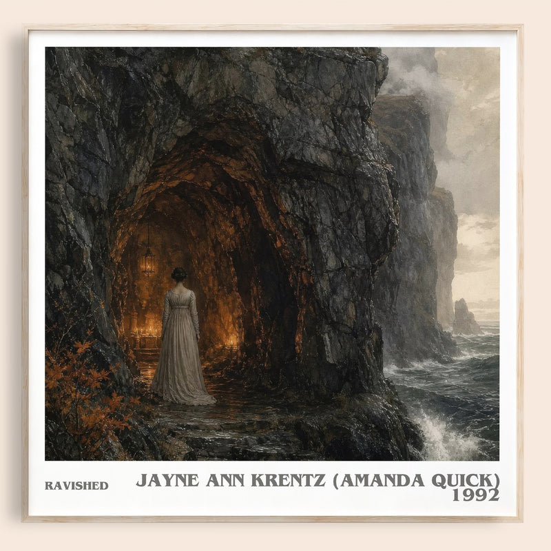 Ravished literary book poster by Jayne Ann Krentz (Amanda Quick) – framed literary art print