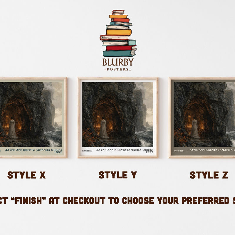 Ravished literary print in frame leaning in hallway – romance wall art