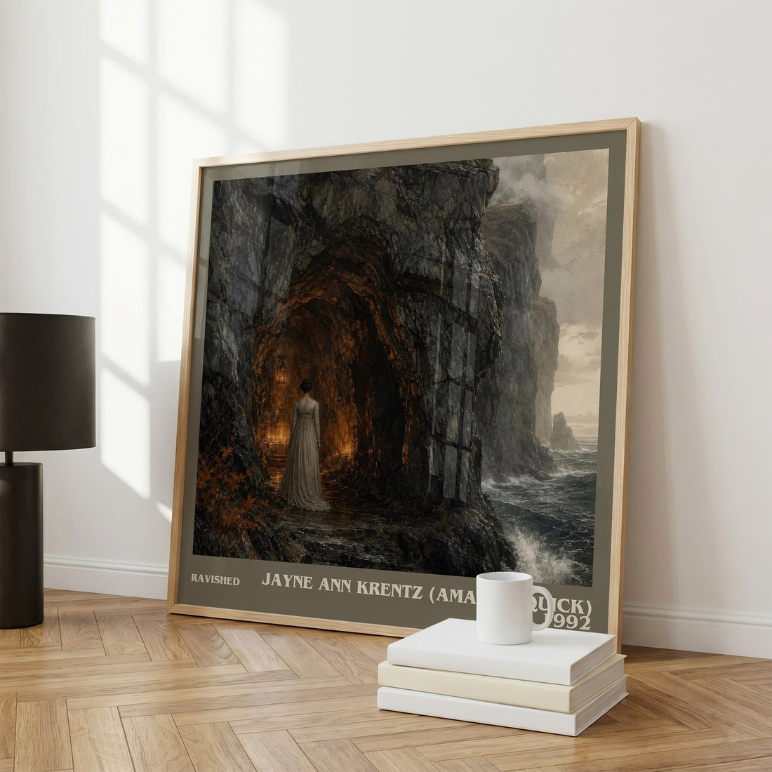 Ravished literary print framed by window – literary home decor