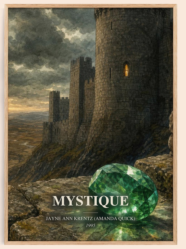 Mystique watercolour book poster by Jayne Ann Krentz (Amanda Quick) – framed literary art print