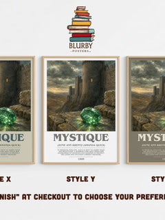 Mystique bookish print in frame leaning in hallway – romance wall art