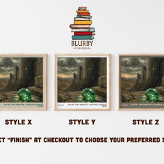 Mystique literary print in frame leaning in hallway – romance wall art