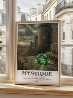 Mystique book cover poster colour and style options – Jayne Ann Krentz (Amanda Quick) book art