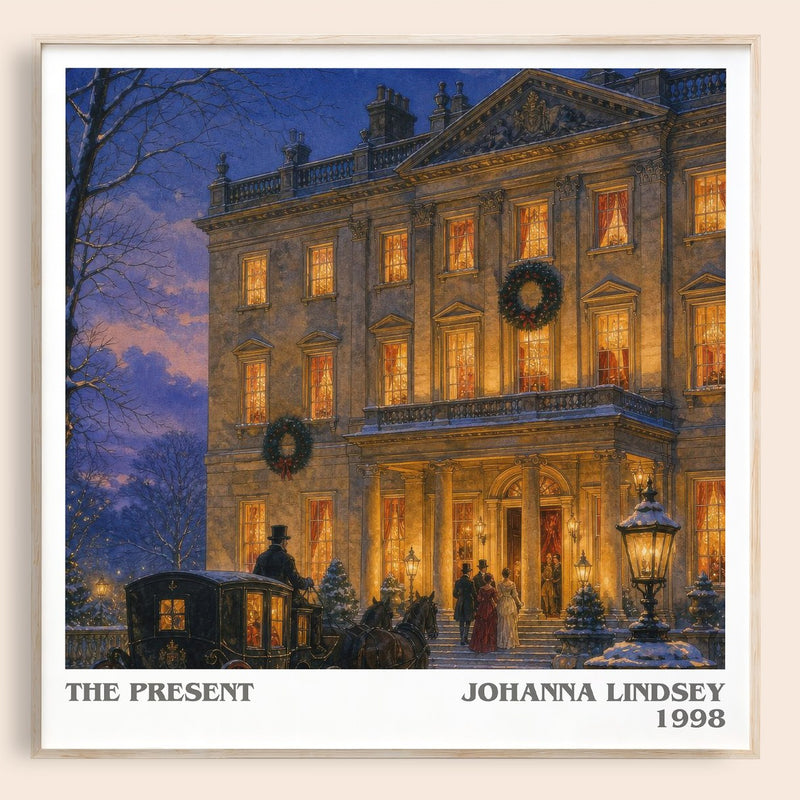 The Present literary book poster by Johanna Lindsey – framed literary art print