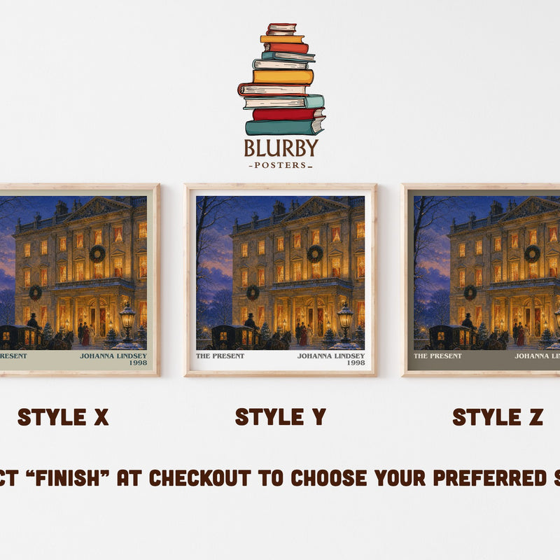 The Present literary print in frame leaning in hallway – romance wall art