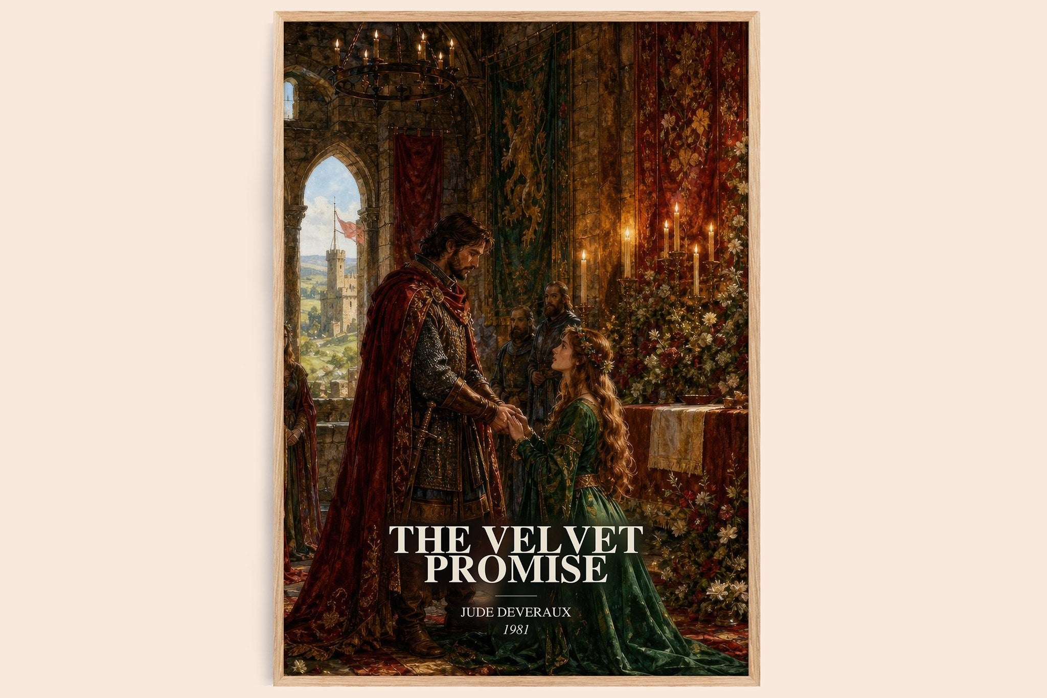 The Velvet Promise Book Watercolour Illustration by Jude Deveraux