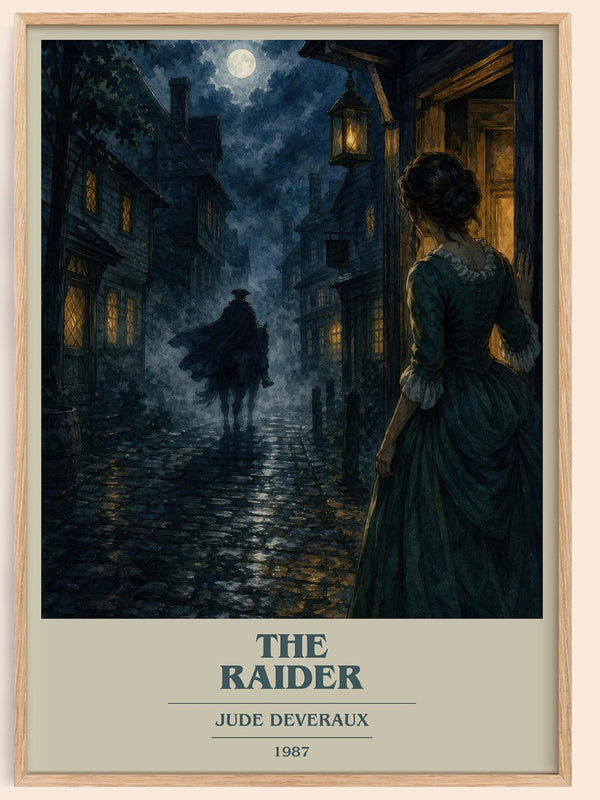 The Raider book cover book poster by Jude Deveraux – framed literary art print