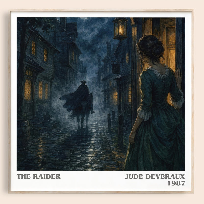 The Raider literary book poster by Jude Deveraux – framed literary art print