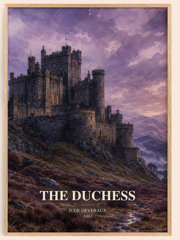 The Duchess watercolour book poster by Jude Deveraux – framed literary art print