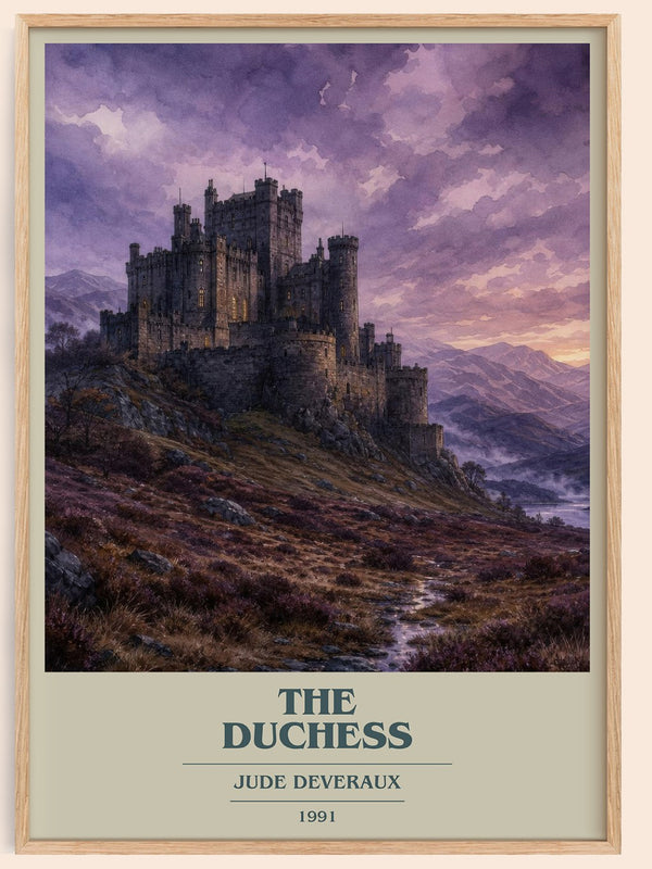 The Duchess book cover book poster by Jude Deveraux – framed literary art print
