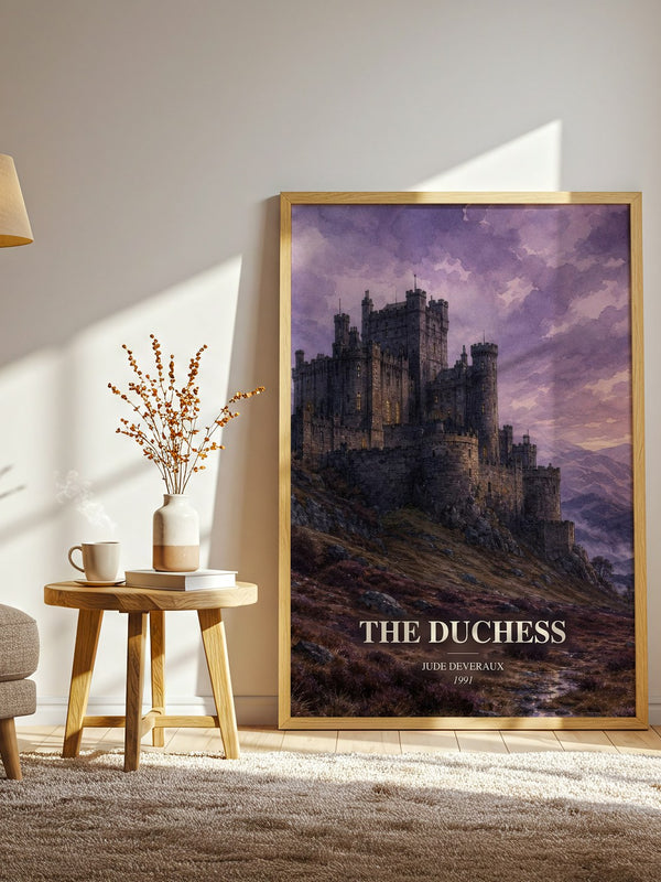 The Duchess watercolour print in frame leaning in hallway – romance wall art