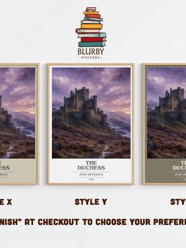 The Duchess book cover print in frame leaning in hallway – romance wall art
