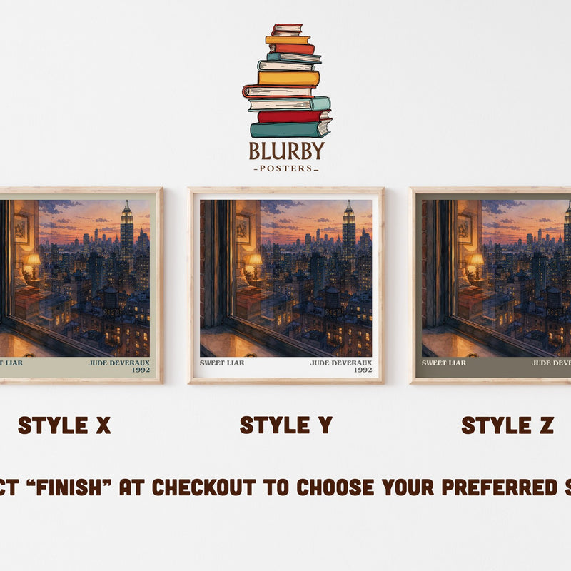 Sweet Liar literary print in frame leaning in hallway – romance wall art