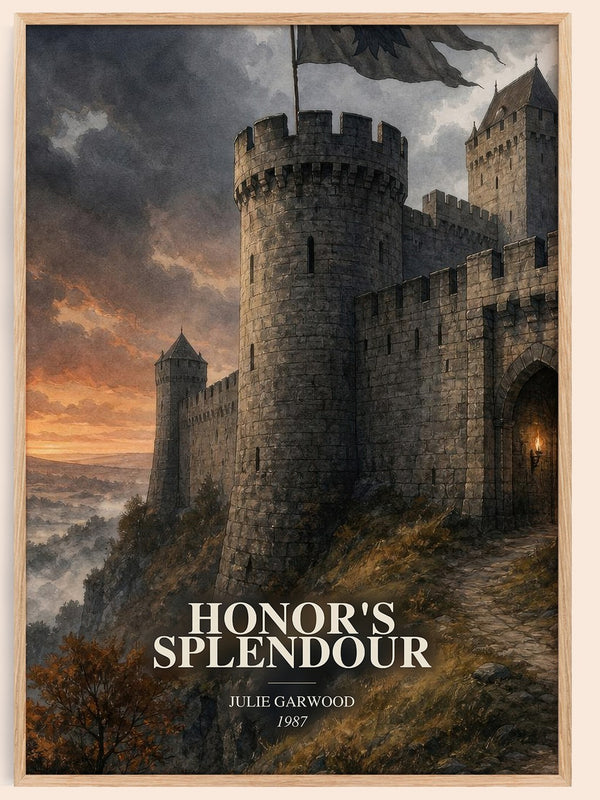 Honor's Splendour watercolour book poster by Julie Garwood – framed literary art print