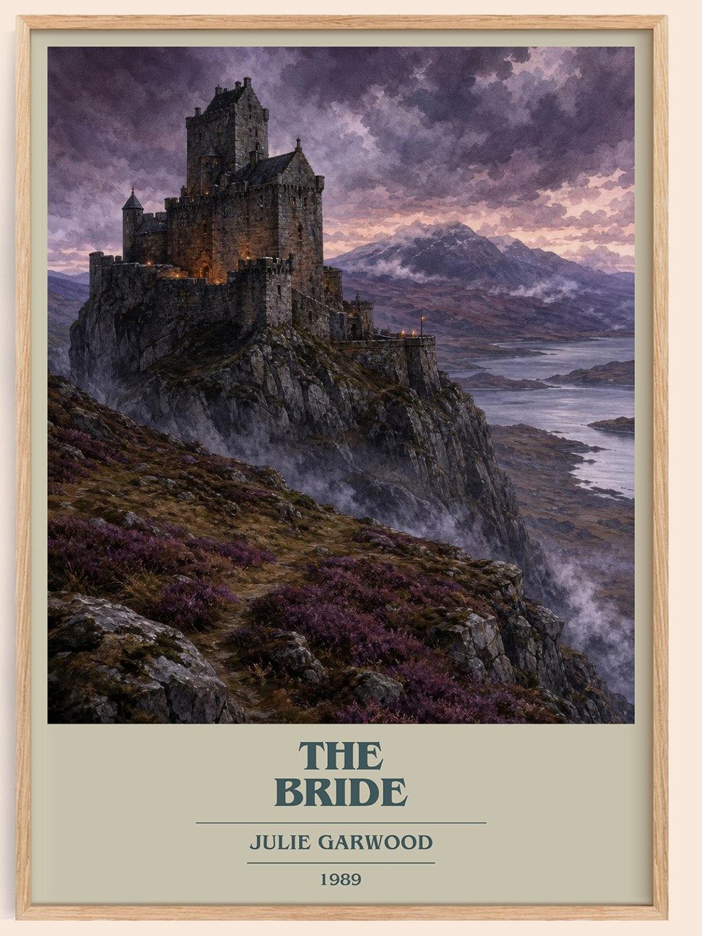 The Bride book cover book poster by Julie Garwood – framed literary art print