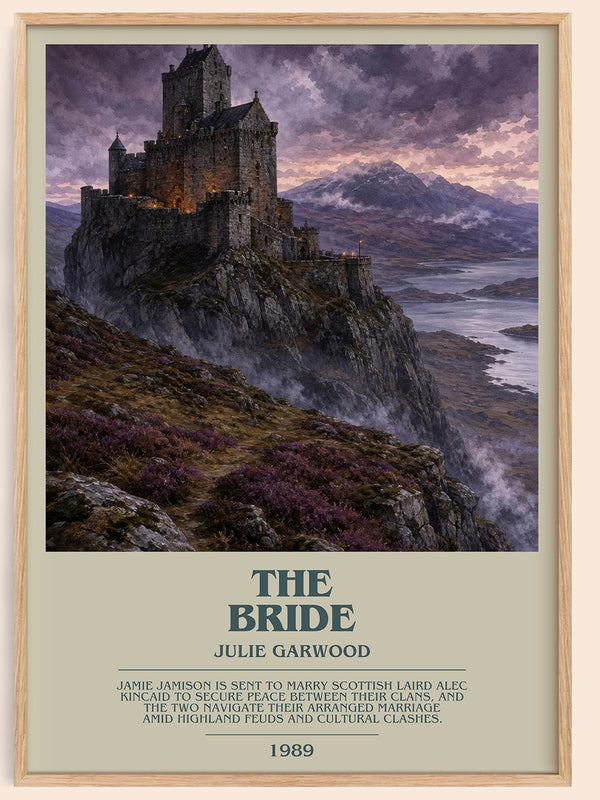 The Bride bookish book poster by Julie Garwood – framed literary art print
