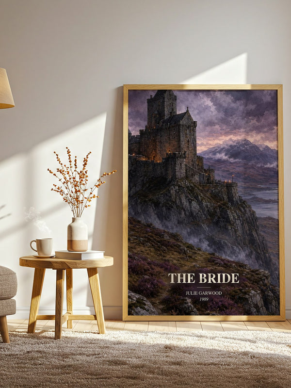 The Bride watercolour print in frame leaning in hallway – romance wall art