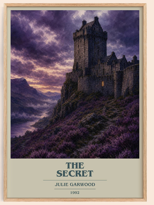 The Secret book cover book poster by Julie Garwood – framed literary art print