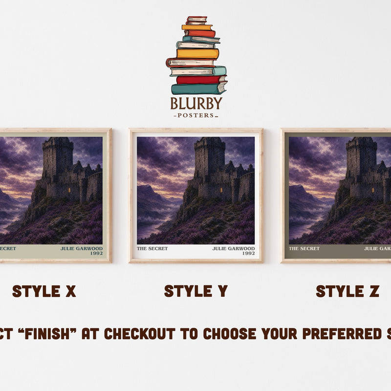 The Secret literary print in frame leaning in hallway – romance wall art