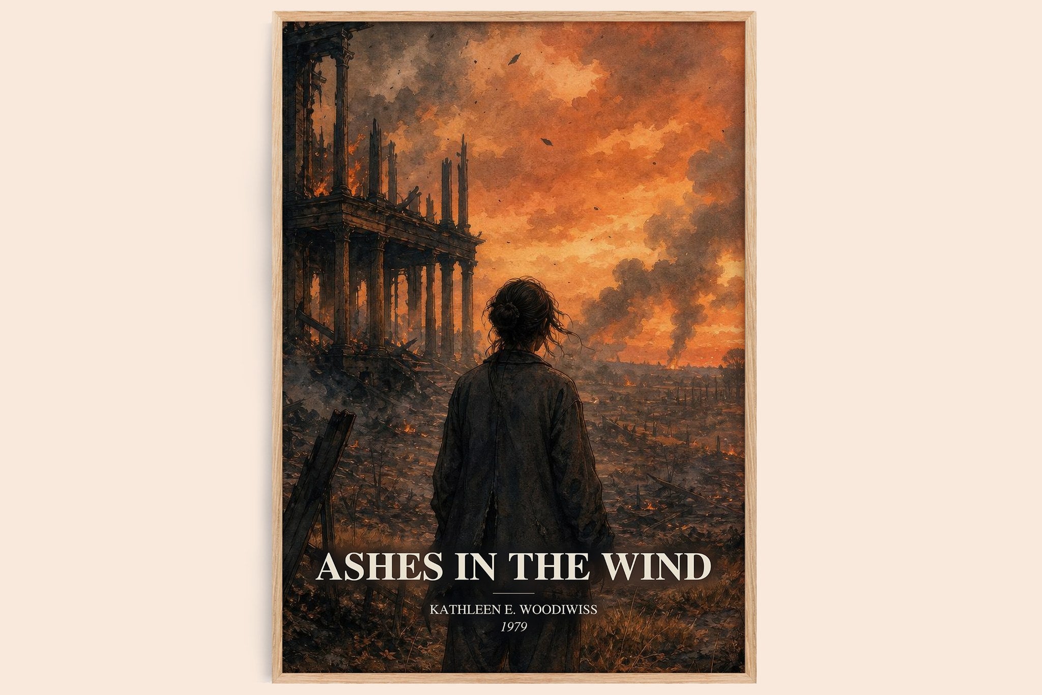 Ashes in the Wind Book Watercolour Illustration by K. Woodiwiss