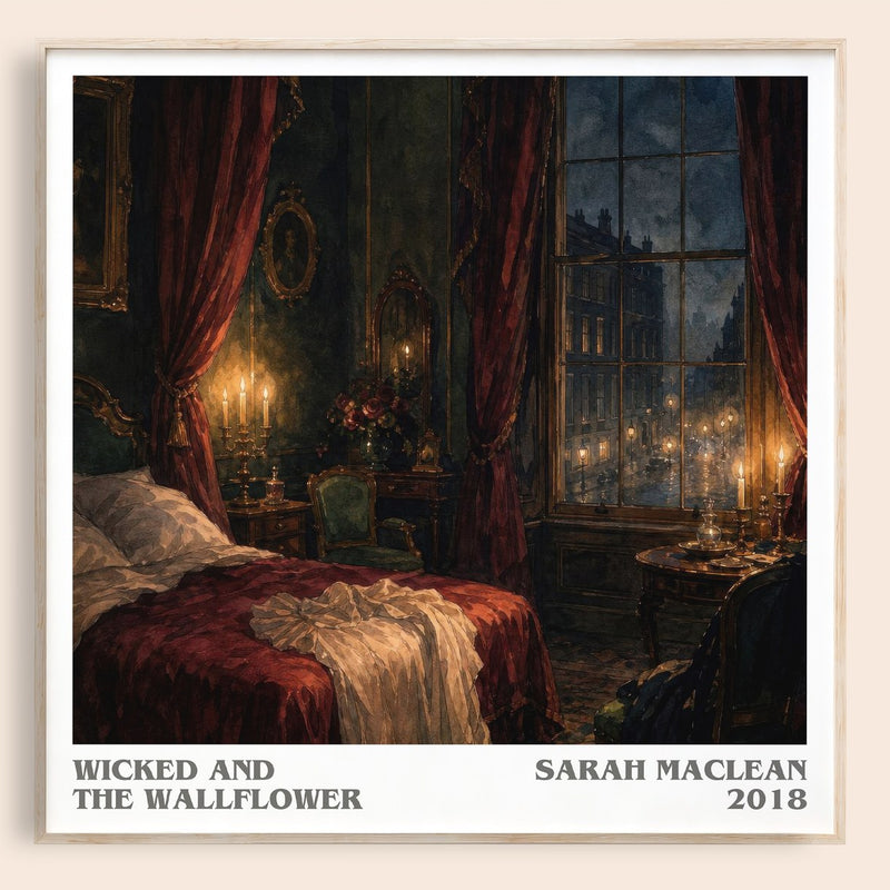Wicked and the Wallflower literary book poster by Sarah MacLean – framed literary art print