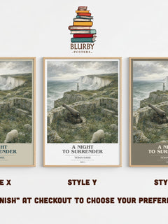 A Night to Surrender Book Cover Poster by Tessa Dare – Style X, Y and Z side by side – choose your finish