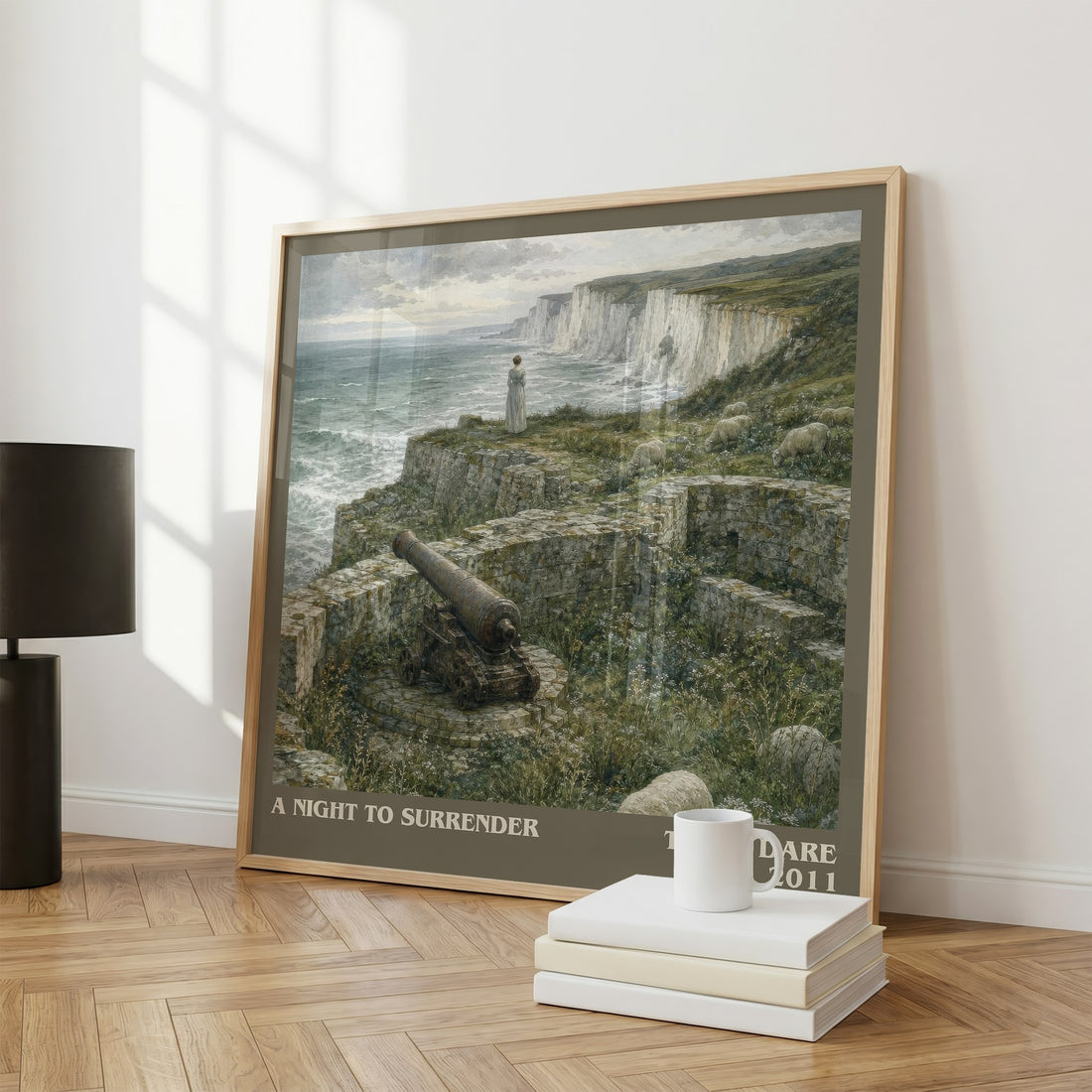 A Night to Surrender literary print framed by window – literary home decor