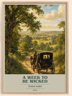 A Week to Be Wicked book cover book poster by Tessa Dare – framed literary art print