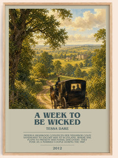 A Week to Be Wicked bookish book poster by Tessa Dare – framed literary art print