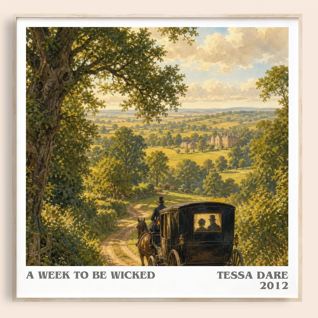 A Week to Be Wicked literary book poster by Tessa Dare – framed literary art print