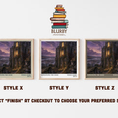Romancing the Duke literary print in frame leaning in hallway – romance wall art