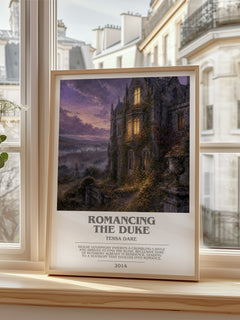 Romancing the Duke bookish poster colour and style options – Tessa Dare book art