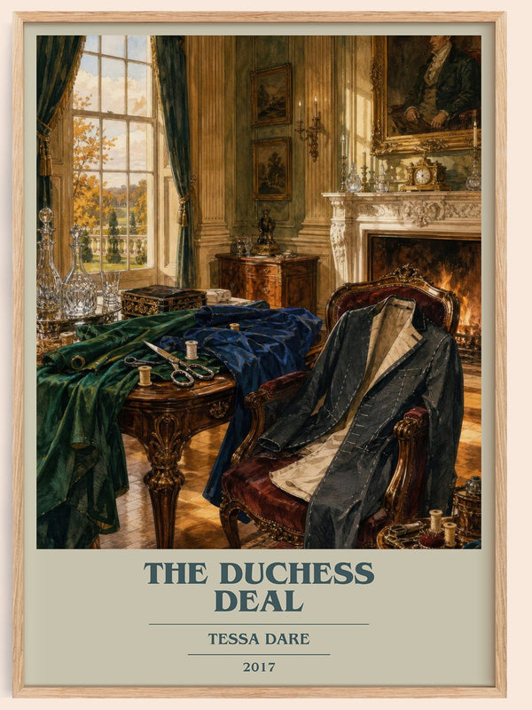 The Duchess Deal book cover book poster by Tessa Dare – framed literary art print