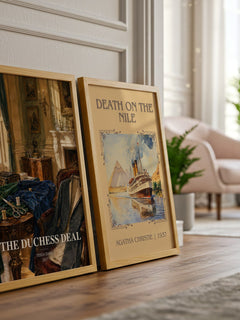 The Duchess Deal watercolour print framed by window – literary home decor