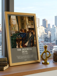 The Duchess Deal bookish print framed by window – literary home decor