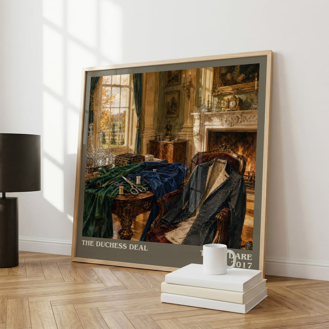 The Duchess Deal literary print framed by window – literary home decor