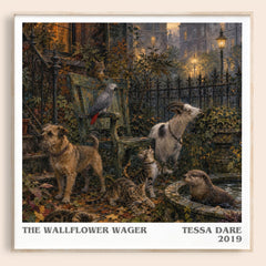 The Wallflower Wager literary book poster by Tessa Dare – framed literary art print