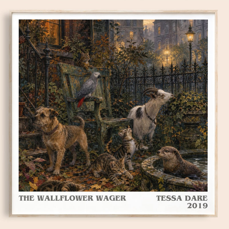 The Wallflower Wager literary book poster by Tessa Dare – framed literary art print