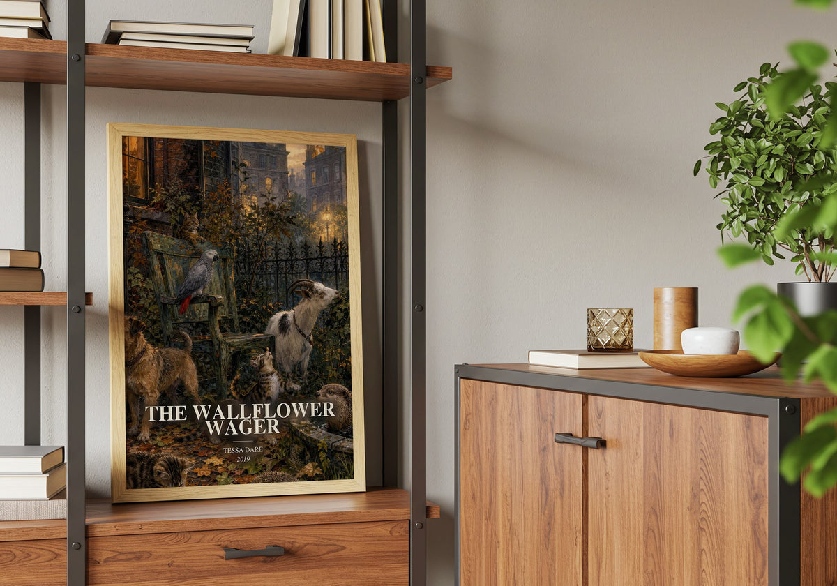 The Wallflower Wager book watercolour illustration paper finish options – matte satin gloss