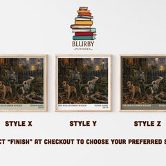 The Wallflower Wager literary print in frame leaning in hallway – romance wall art