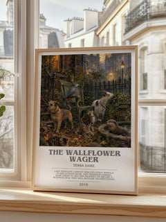 The Wallflower Wager bookish poster colour and style options – Tessa Dare book art